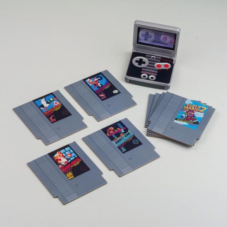 Paladone - Nintendo-Untersetzer (NES-Coaster) 8er-Set Retro-Nerd-Untersetzer