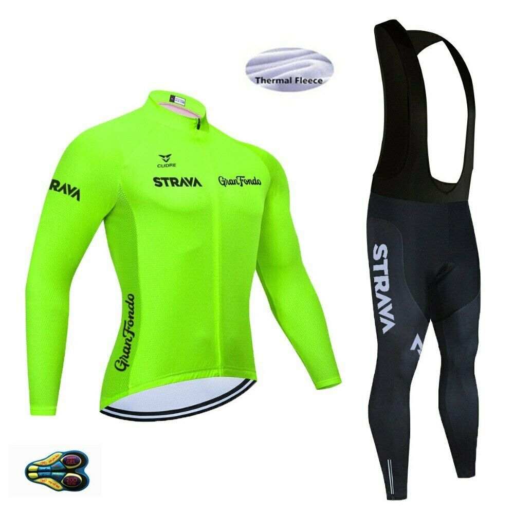 Completo Ciclismo Invernale Uomo Termico Antivento e Traspirante