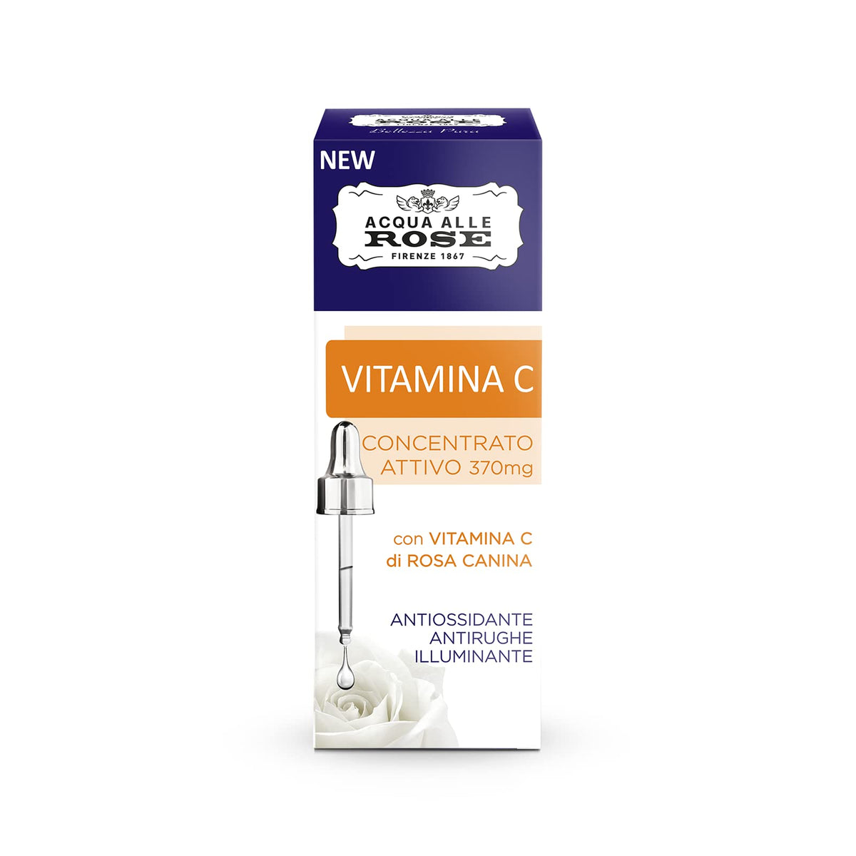 Acque alle Rose Vitamina C Rosa Canina Concentrato Attivo 370mg – Siero Viso Illuminante Anti-Macchie