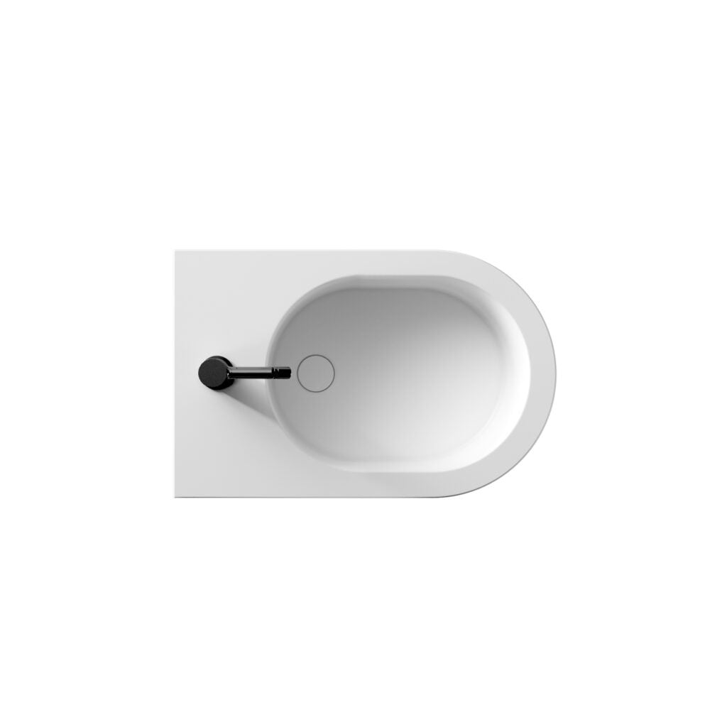 Alice Ceramica sanitari filomuro serie HIDE ROUND senza brida con sedile softclose