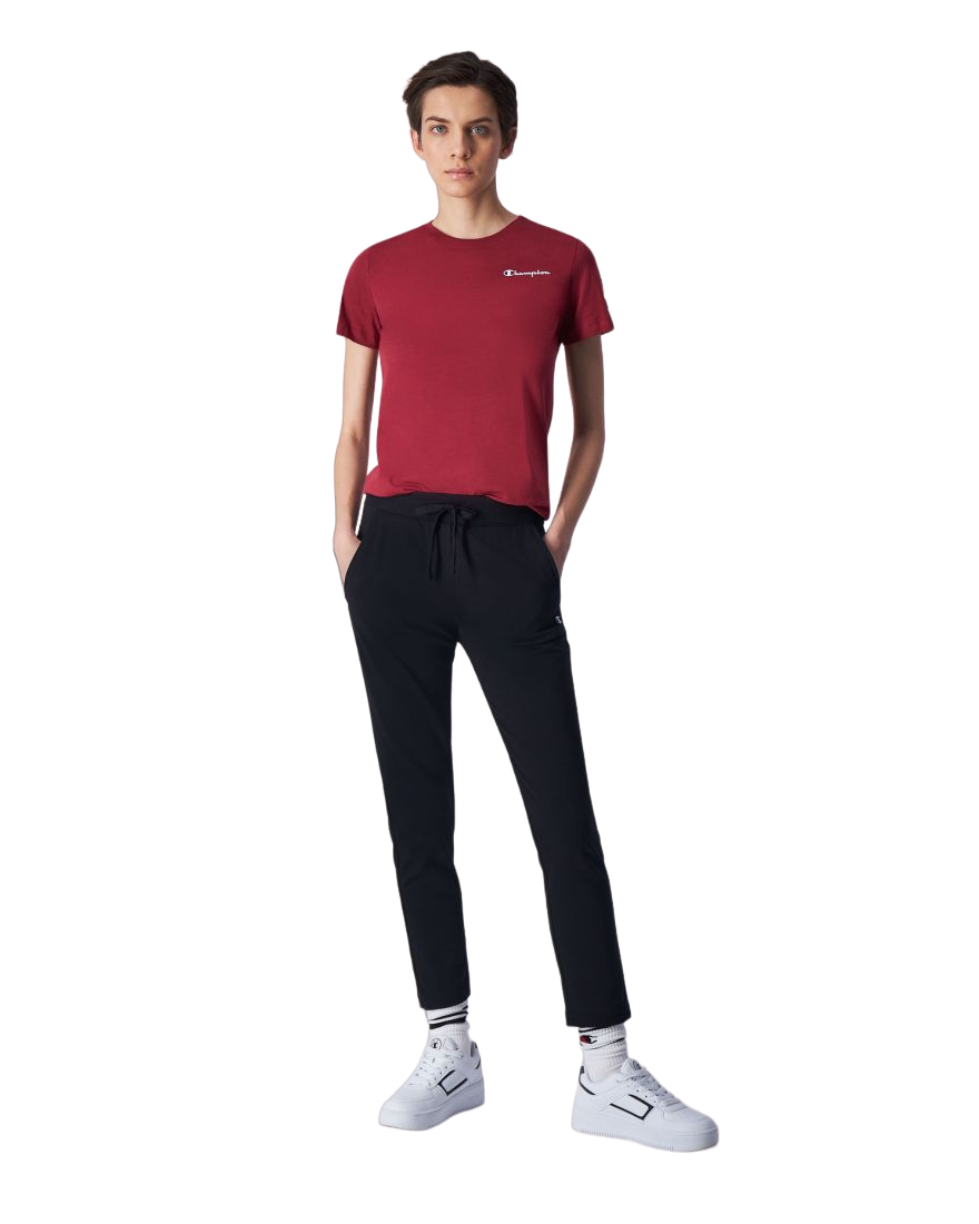 Champion pantalone sportivo da donna in cotone di felpa leggera elasticizzata Legacy 116609 KK001 nero