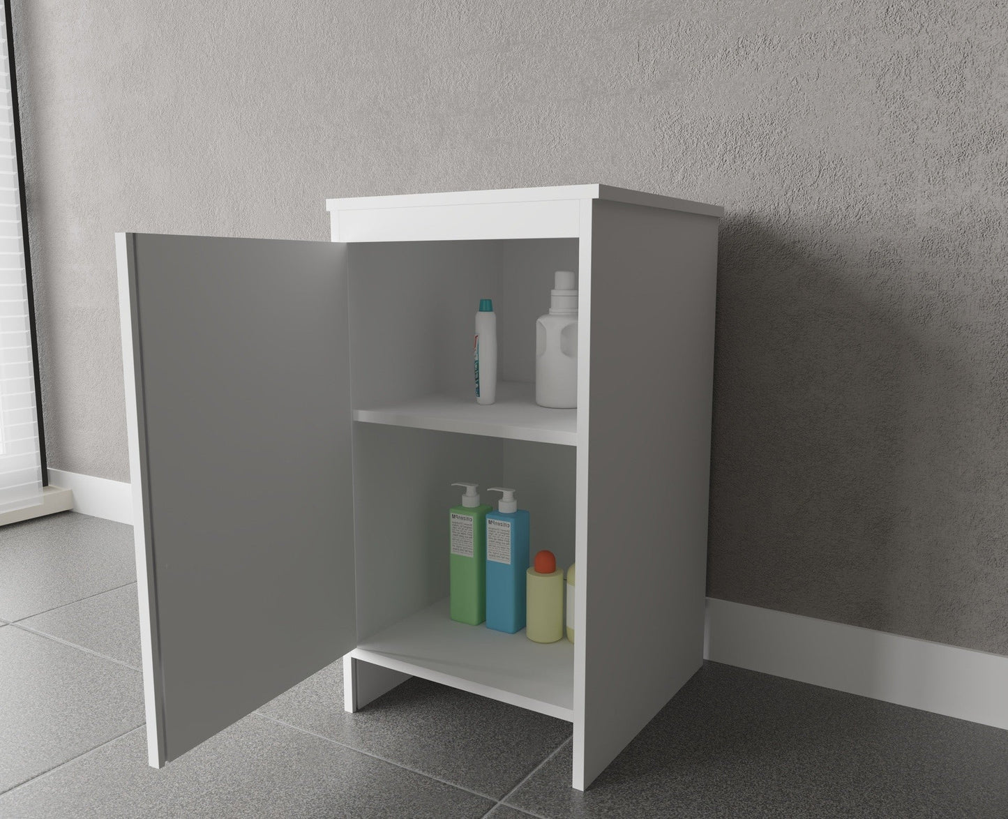 Base per Composizione Lavanderia in PVC, Kit Completo 45x50 cm, Modello Garden, Ideale per Spazi Funzionali e Facile da Montare