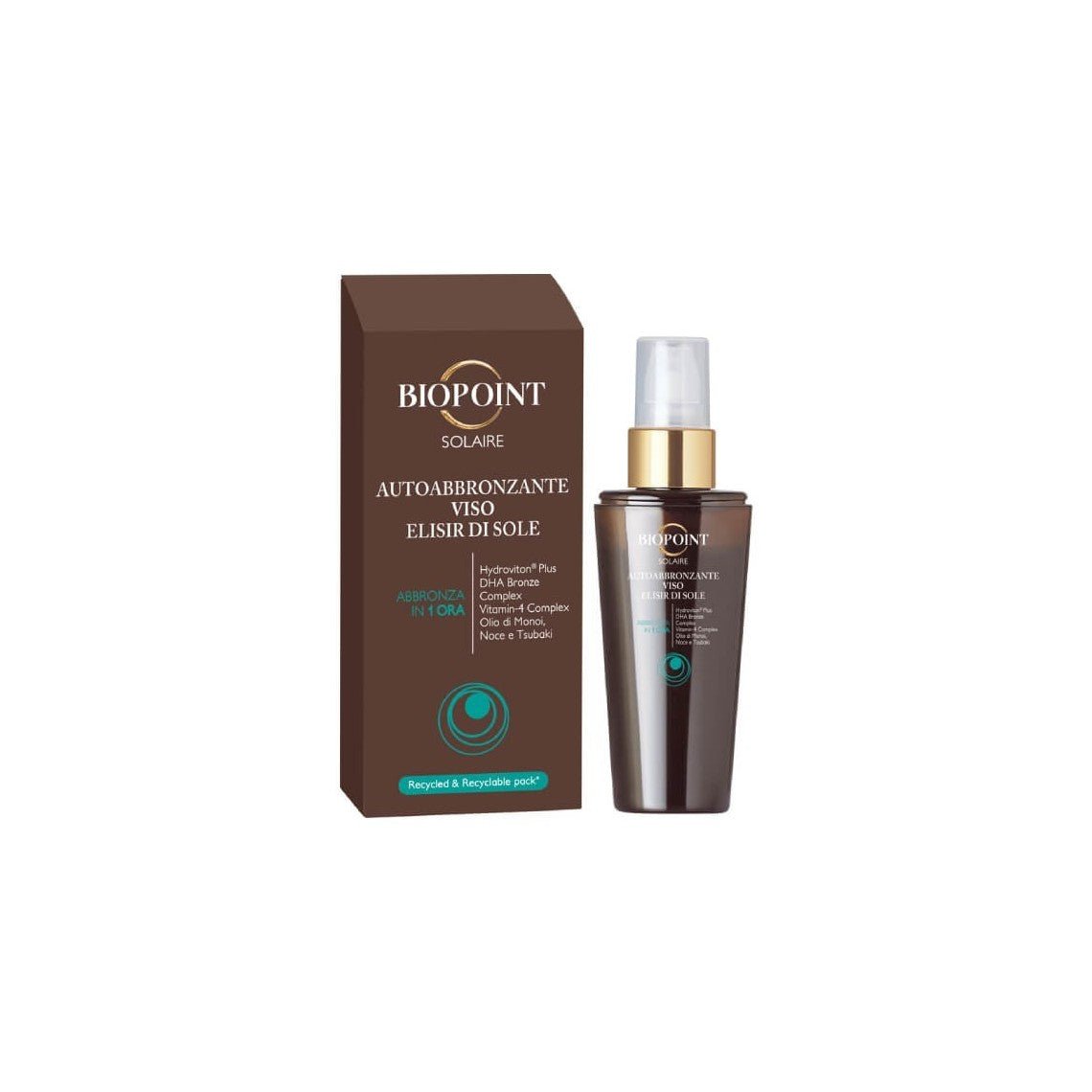 Biopoint Autoabbronzante Viso Elisir di Sole 50ml – Abbronzatura Naturale Senza Sole