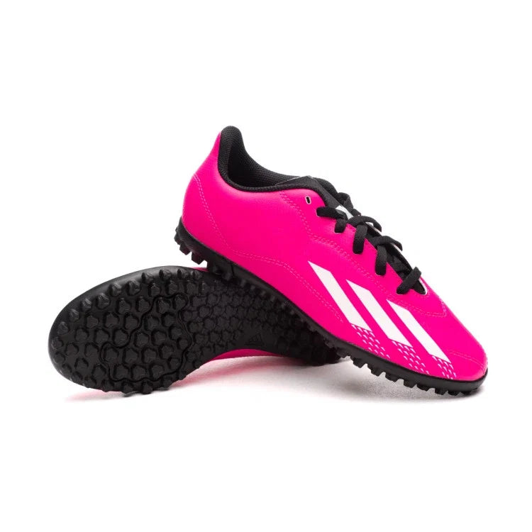 Adidas scarpa da calcetto per ragazzi X Speedportal.4 TF GZ2446 rosa-bianco-nero