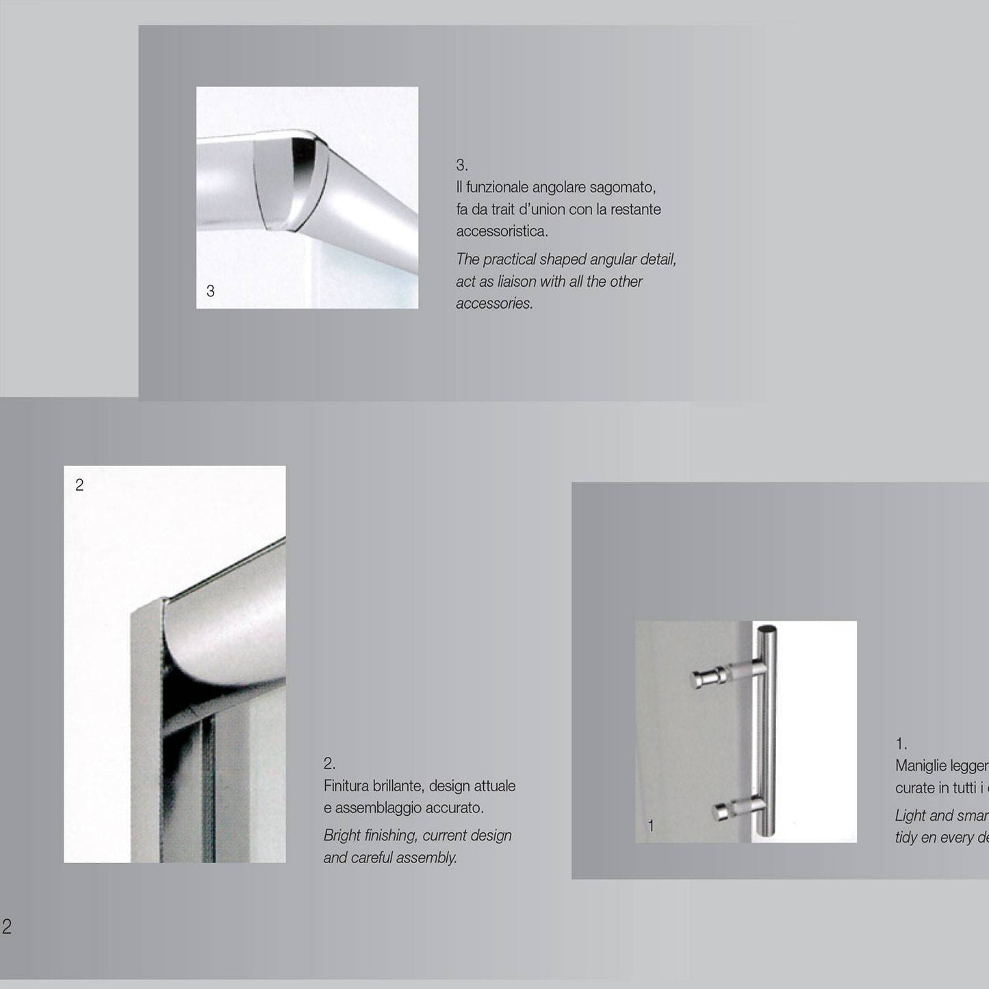 Box doccia Bolle in cristallo trasparente 90x90cm angolare