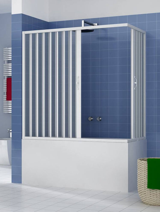 Box sopravasca Libertè 70x160 cm in PVC a soffietto angolare — Kit fai da te, Made in Italy
