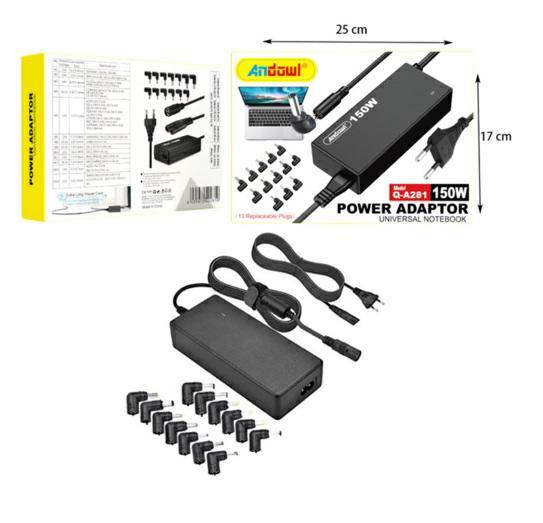 Andowl Notebook Netzteil 150W Universal 13 Stecker Q-A281