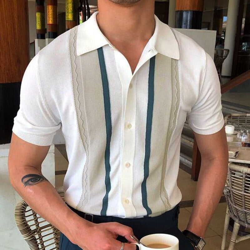 Camicia a Righe Casual da Uomo – Stile Elegante e Confortevole