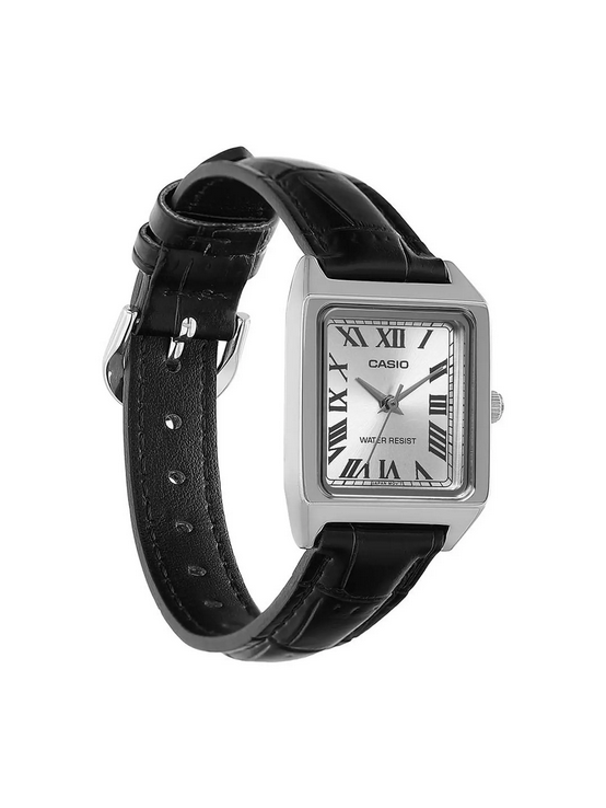 Casio watch for women LTP-V007L-7B1 black leather