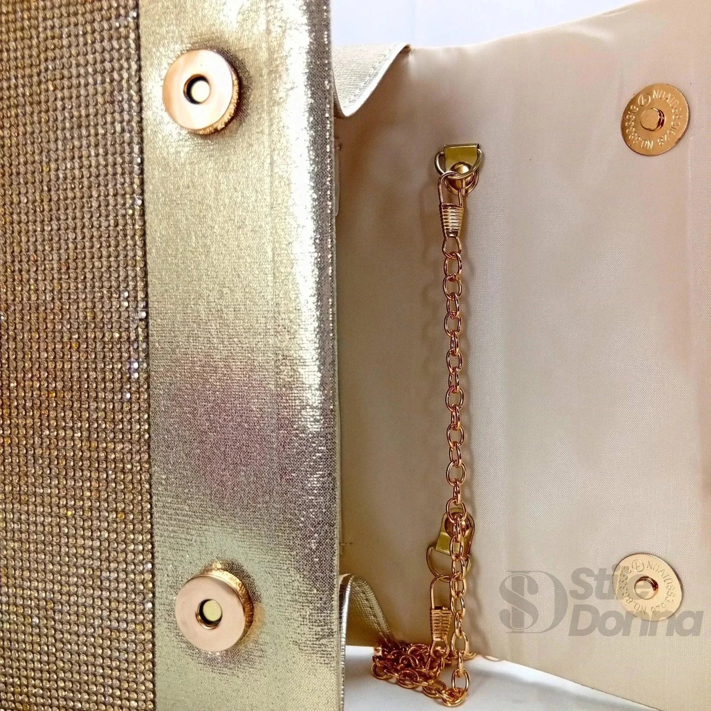 Valentini Pochette da Sera con Strass in Ecopelle