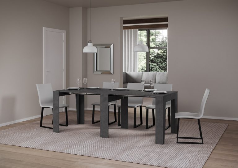 Ausziehbarer Konsolentisch Enea 90x25/211 cm mit Teleskopsystem und vielseitigem Design
