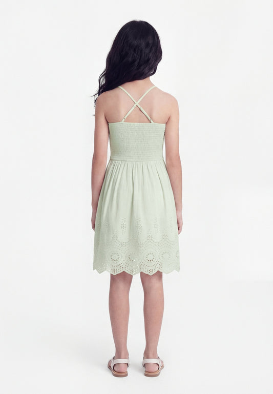 Only Vestito Ragazza KOGBONDI LIFE 15368460 Verde | Abito Casual PE26