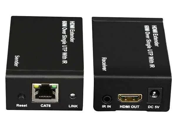 Kit TX-RX Extender HDMI, 60MT UTP, 1080p@60Hz, POE