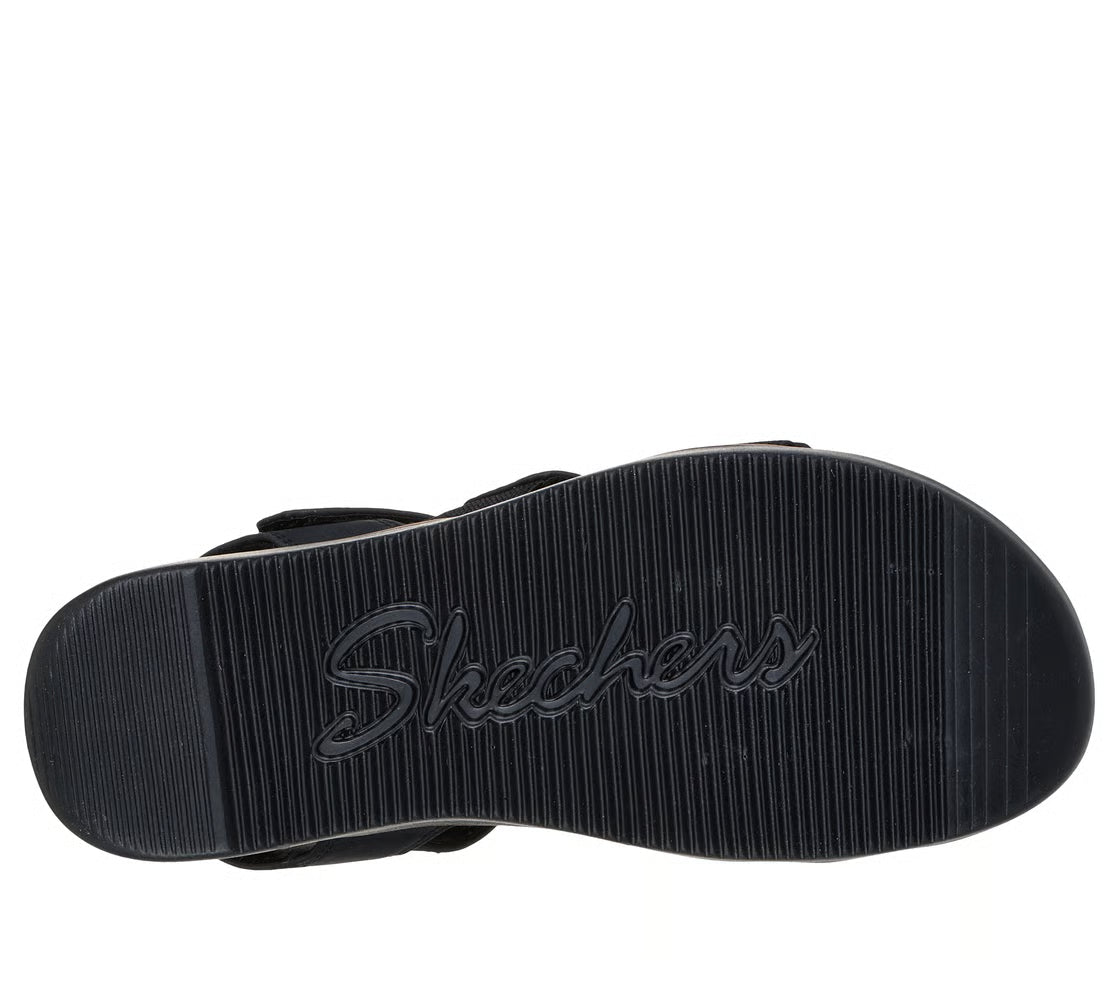 Skechers Lifted Comfort 163252/BLK Nero – Sandali Donna Vegan Memory Foam