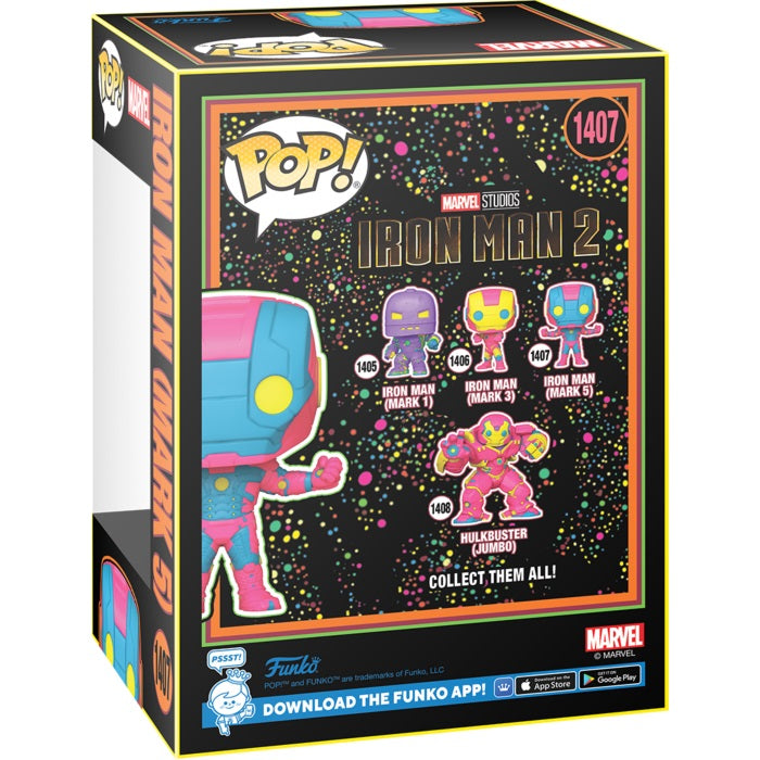 Funko Pop! Marvel The Infinity Saga (1407) Iron Man (Mark 5) Blacklight – Figur