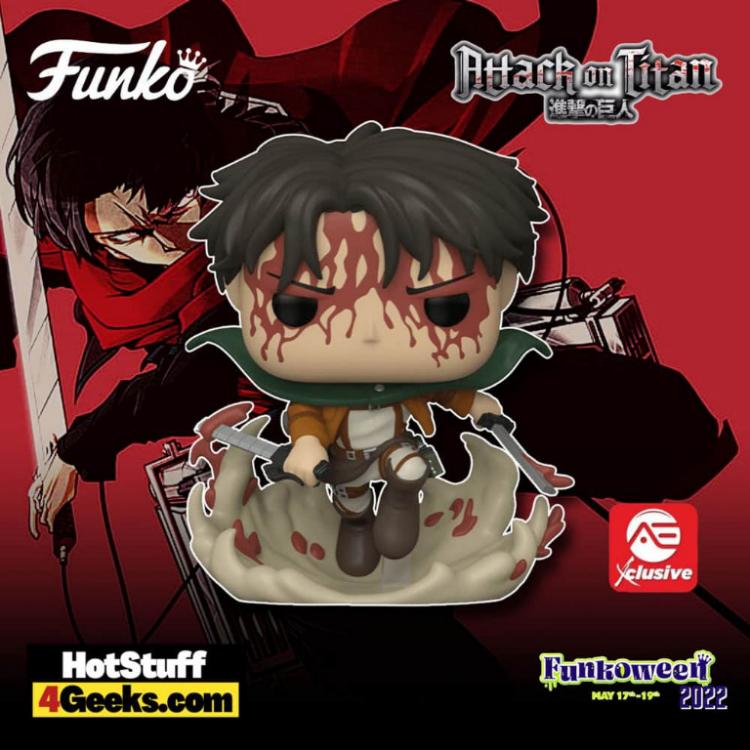 Funko Pop ! Animation Attack On Titan - Battle Levi (1169) Ae Exclusive Figure