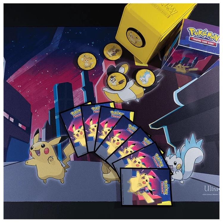 Pokemon Album 4 Tasche Shimmering Skyline Pikachu Raccoglitore Portfolio 80 Card
