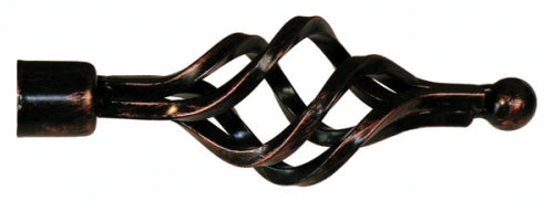 Bastone per Tenda Estensibile Zagabria – Ferro Battuto 120–210 cm, Nero/Rame