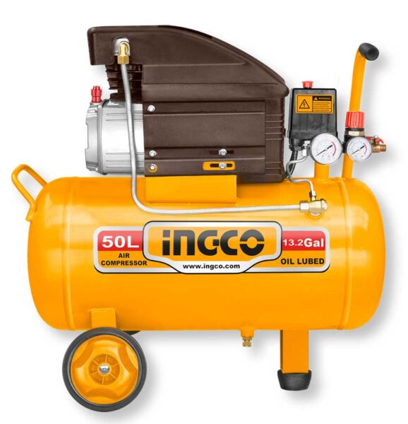 Compressore Aria Ingco 50 Litri 1.1 kW 8 Bar Lubrificato a Olio
