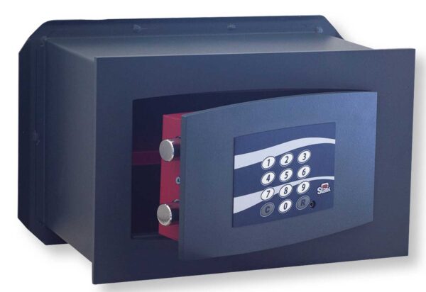 Cassaforte digitale Stark 36x23x19,5 cm – Acciaio 8 mm, 2 catenacci, LED, combinazione elettronica
