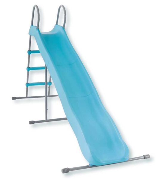 Kinderrutsche 251x84x147cm aus Stahl und Kunststoff - Hellblau