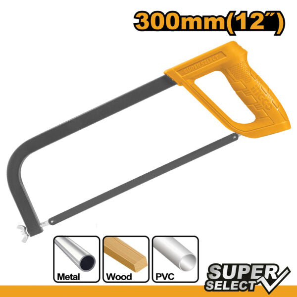 Handsäge 300 mm INGCO – Verstellbarer Rahmen, Sägeblatt enthalten