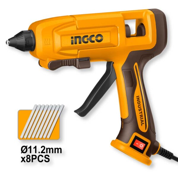 Ingco Heißklebepistole 250W mit 8 Klebesticks Ø11,2 mm