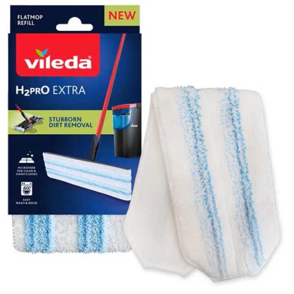 Vileda H2Pro Flat Mop Ersatz - Mikrofaser-Bodenwischtuch