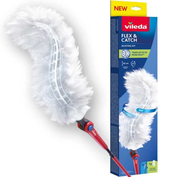 Piumino Vileda Flex and Catch Lungo con Manico Estensibile