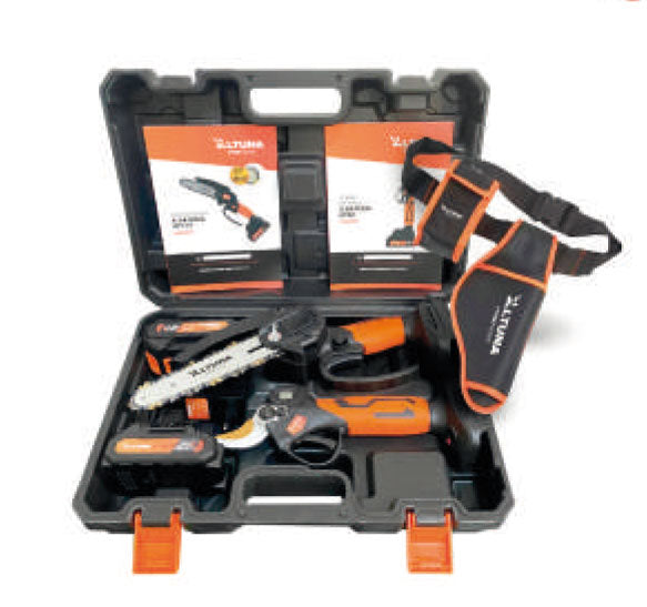 Kit Forbice e Minisega a Batteria 21V con Valigetta e Fodero