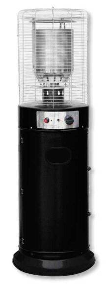 Stufa a Fiamma Circolare a Gas con Base Nera – Altezza 135 cm