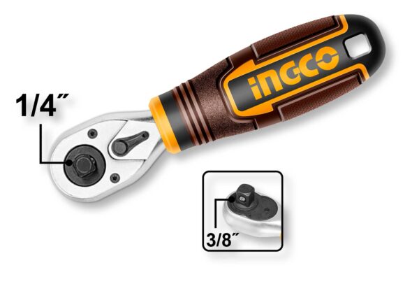Umschaltknarre 1/4" und 3/8" – 72Z, CR-V und Cr-Mo, kompakt und robust