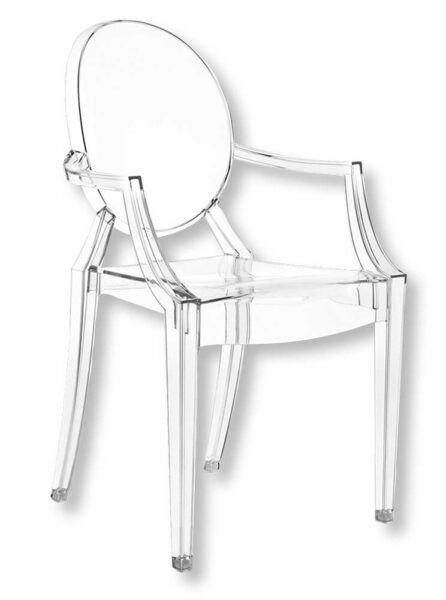 Sedia Host Policarbonato Trasparente con Braccioli - Design Moderno
