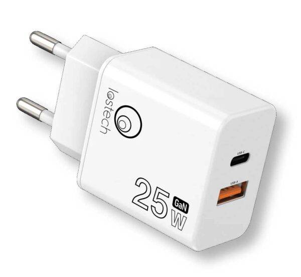 Caricatore 25W USB + USB-C GaN ricarica rapida