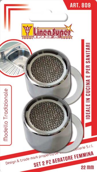 Set di 2 Aeratori Femmina per Miscelatore - Cucina/Sanitari, 22mm