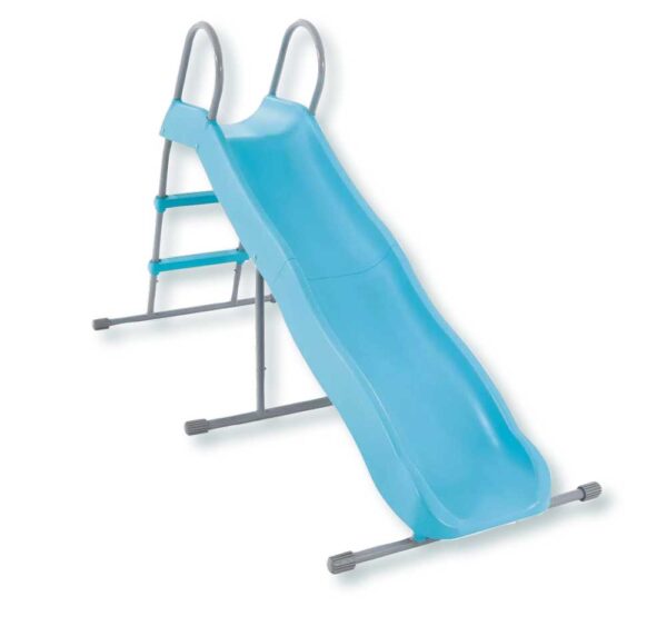 Kinderrutsche 196x84x119cm aus Stahl und Kunststoff - Hellblau