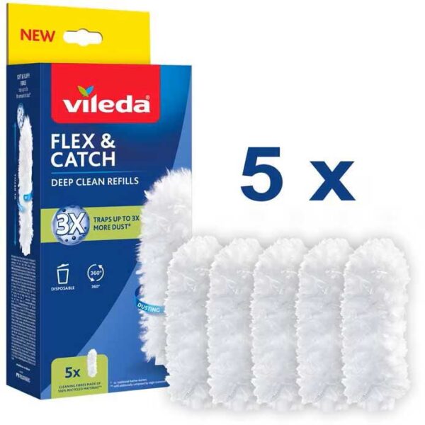 Ricambio Piumino Vileda Flex and Catch - Set 5 Pezzi