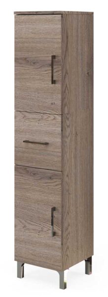Colonna Bagno Venere 2 Ante Cassetto 34x36x150H Noce Americano - Chiusura Rallentata