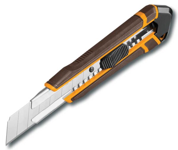 INGCO Cuttermesser mit Abbrechklinge 25mm – Automatische Verriegelung, SK4 Stahl