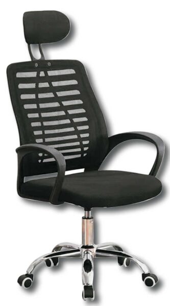 Bürostuhl Mouse – Ergonomisch, atmungsaktive Rückenlehne, Schwarz
