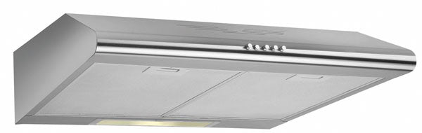 Cappa cucina sottopensile 60 cm aspirante luce integrata bianco inox