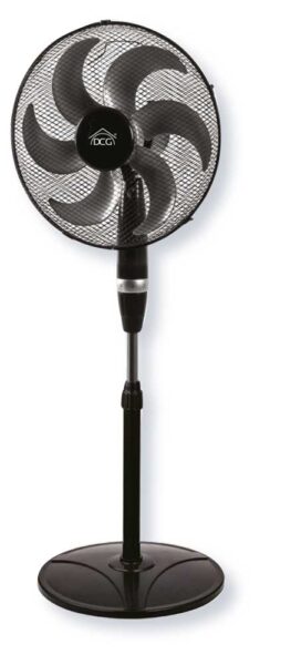 Ventilatore a Piantana 40cm 6 Pale 75W - Altezza Regolabile 130cm 3 Velocità