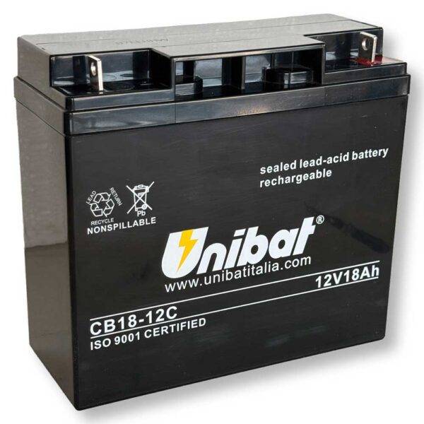 Unibat 12V 18Ah SLA Service Batterie, versiegelt, wartungsfrei