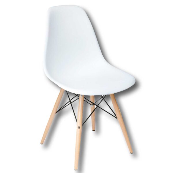 Sedia Standy Wood - Polipropilene e Faggio, Design Moderno, Bianco