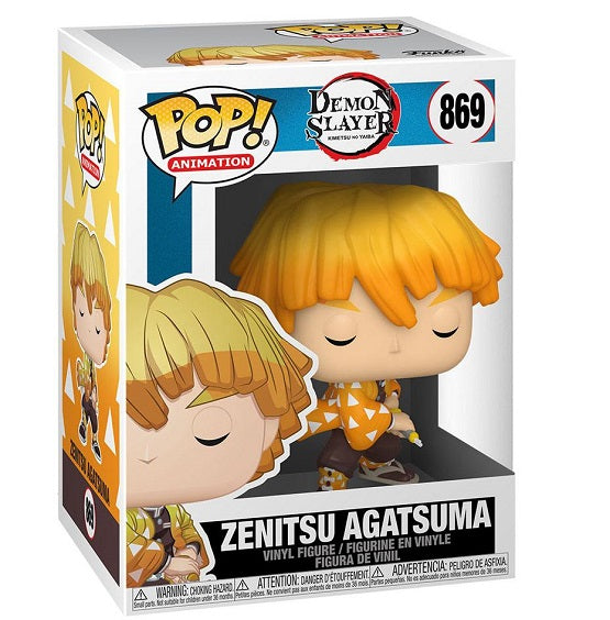 Funko Pop ! Animation Demon Slayer - Zenitsu Agatsuma (869) Vinyl Figure 9Cm