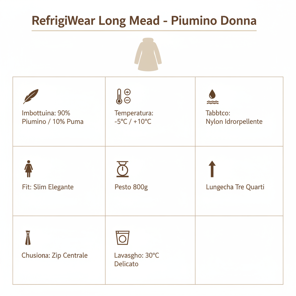 RefrigiWear Piumino Long Mead Jacket W98108 Fango Donna
