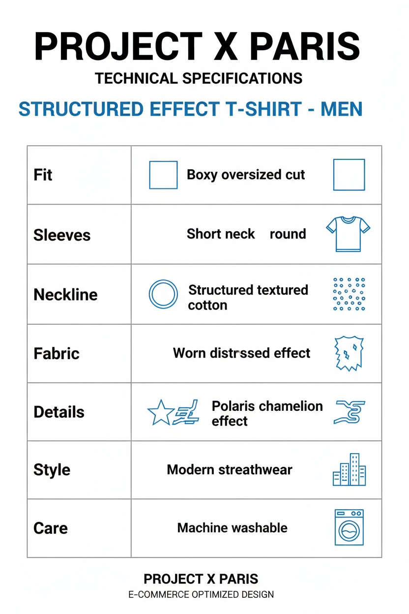 Project X Paris T-shirt Strutturata 2611109 Bianco