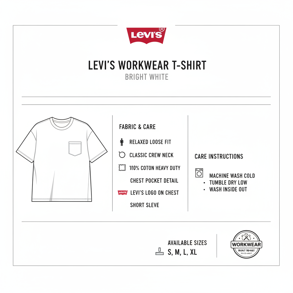 Levi's T-shirt Workwear A58500005 Bright White Uomo
