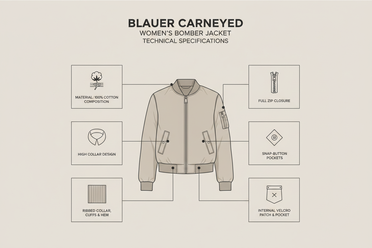 Blauer Donna Giacca Bomber CARNEYED 26SBLDC04460-007475 Beige