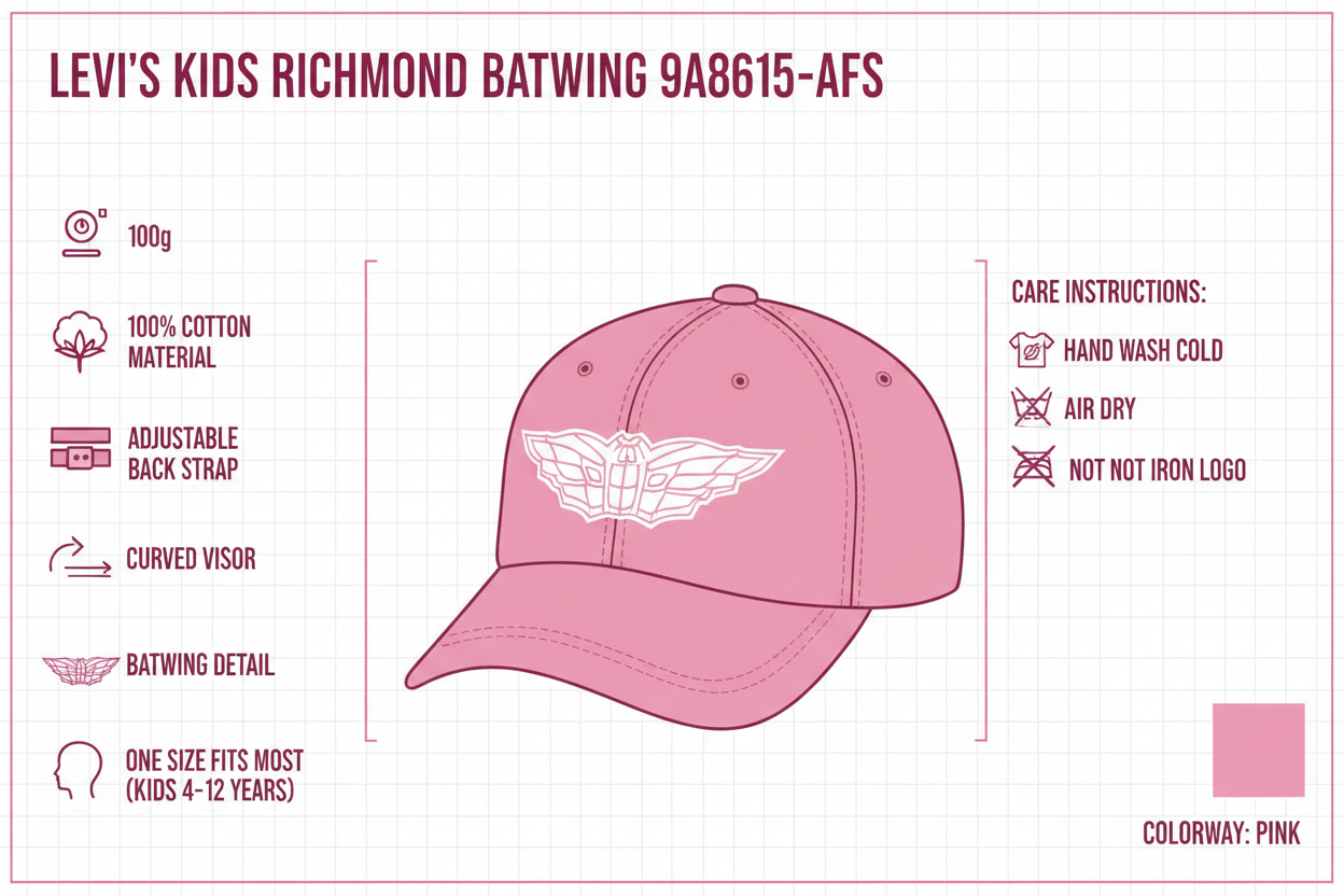 Levi's Kids Cappellino Bambina Richmond Batwing 9A8615-AFS Rosa